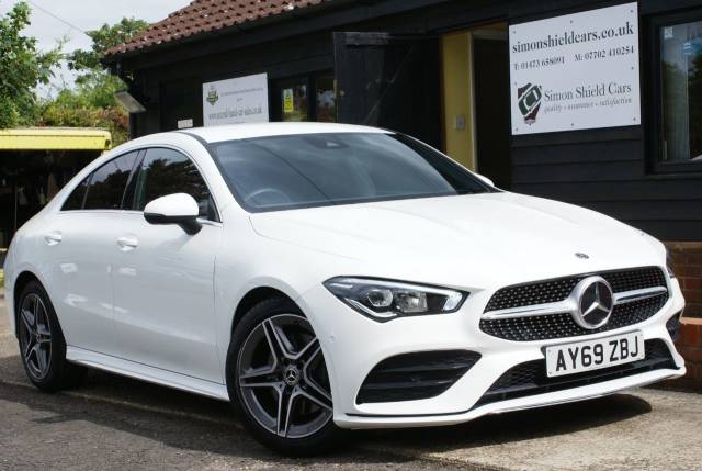 Mercedes-Benz CLA 1.3 CLA 200 AMG Line 4dr Tip Auto Coupe Petrol Polar White