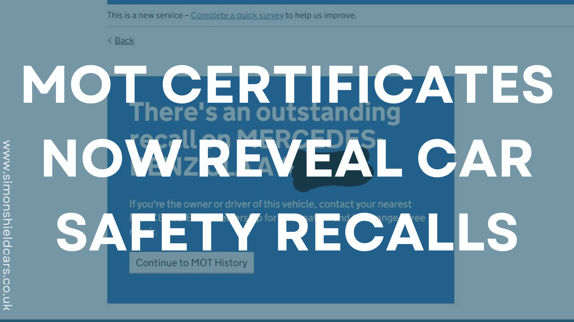 MOT certificates now reveal car safety recalls